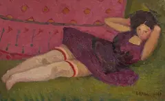 Ballerina che riposa by Giuseppe Capogrossi, 1941, oil on panel, offered May 2025