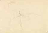 Giacomo Balla, Donna seduta + spazio, 1918, pencil on paper