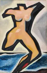 Alberto Martini, Bagnante, 1930, oil on canvas