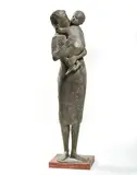 Quinto Martini, Madre e figlio, 1980, scultura in bronze