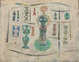 Massimo Campigli, Maison / Casa, 1960, oil on canvas
