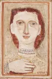 Massimo Campigli, Tête et main, 1946, oil on canvas