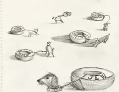 Senza titolo by Paolo Canevari, 2004, charcoal on card, offered May 2025