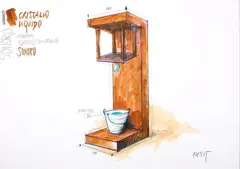 Fabrizio Plessi, Cristallo Liquido - Progetto videoinstallazione, mixed media on paper