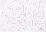 A. R. Penck, Senza titolo, 1984, pencil on paper