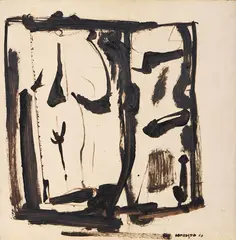 Colloquio by Pietro Consagra, 1960, mixed media on faesite, offered May 2025