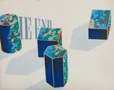 Emilio Tadini, Paesaggio occidentale, 1970, acrylic on canvas