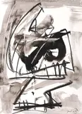 Emilio Vedova, Oltre, 1990, inchiostro and pastelli on paper