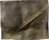 Igor Mitoraj, Pannello pettorale, 1999, scultura in bronze a patina terracotta