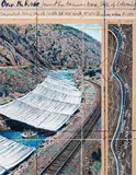 Christo, Over the River (Project for Arkansas River, State of Colorado), 1999, mixed media on card on telaio