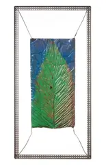 Luciano Fabro, Foglia, 1986, Elementi per scaffalature metalliche