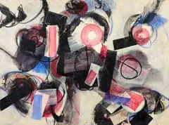 Senza titolo by Tancredi Parmeggiani, 1955, mixed media on faesite, offered May 2025