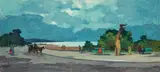 Rotonda all'Ardenza by Renato Natali, oil on faesite, offered Apr 2025