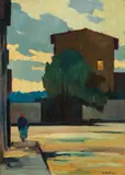 Vicolo by Renato Natali, oil on panel, offered Apr 2025