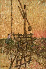 Mario Puccini, Il bindolo, oil on tavoletta