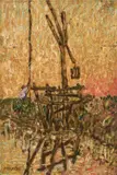 Mario Puccini, Il bindolo, oil on tavoletta