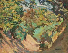 Mario Puccini, Sentiero nel bosco, 1912, oil on panel