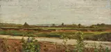 Eugenio Cecconi, Campagna toscana, oil on panel