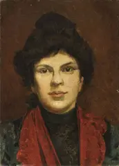Ritratto della fidanzata by Mario Puccini, oil on canvas, offered Apr 2025