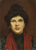 Mario Puccini, Ritratto della fidanzata, oil on canvas