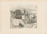 Giovanni Fattori, Antica via Lamarmora, etching on zinco