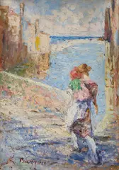 Leonardo Bazzaro, Chioggia, oil on panel