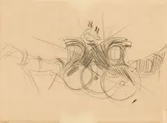 Cabs e postiglioni by Giovanni Boldini, 1890, pencil on paper, offered Apr 2025