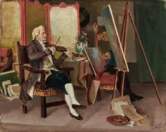 Le connaisseur by Giovanni Lessi, 1879, oil on canvas, offered Apr 2025