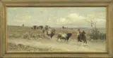 Aurelio Tiratelli, Il rientro dei bufali, oil on canvas