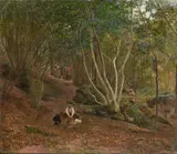 Nel bosco by Giovanni (Nino) Costa, oil on canvas, offered Apr 2025