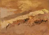 Giuseppe De Nittis, Impressione del Vesuvio, oil on panel
