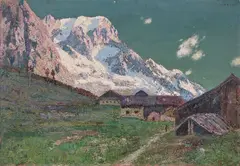 Cesare Maggi, Les Grandes Jorasses, oil on canvas