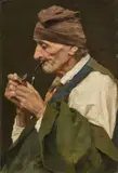 Fumatore di pipa by Giovanni Battista Torriglia, oil on canvas, offered Apr 2025