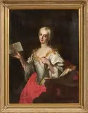 Giuseppe Bonito, Ritratto di nobildonna con spartito musicale e ventaglio