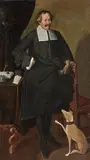 Ritratto di prelato con cagnolino by Carlo Ceresa, oil on canvas, offered Apr 2025
