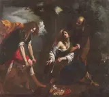 Silvio, Dorinda e Linco by Orazio Fidani, 1641, oil on canvas, offered Apr 2025