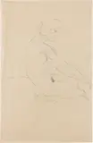 Gustav Klimt, Nudo femminile, seduto a destra