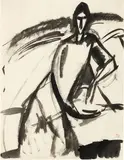 Amedeo Modigliani, Ritratto di Adrienne appoggiata sul gomito sinistro, braccio destro arcuato