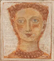 Massimo Campigli, Testa femminile, 1944, oil on canvas