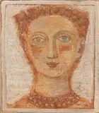 Massimo Campigli, Testa femminile, 1944, oil on canvas