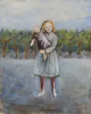 Ottone Rosai, Madre con bambino, 1940, oil on canvas