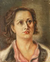 Alberto Savinio, Ritratto di signora, 1932, tempera on panel
