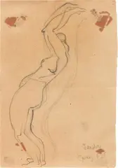 Isadora Duncan by Enrico Prampolini, 1926, pencil on paper, offered Nov 2024