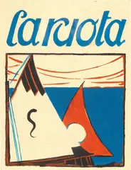 Enrico Prampolini, Copertina per la rivista «La Ruota», 1914, tempera and ink on card