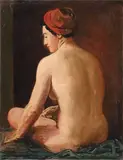 Achille Funi, Nudo di schiena, 1937, oil on canvas
