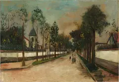 Maurice Utrillo, Rue de village, 1919, oil on panel