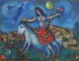 Marc Chagall, L'écuyère à Saint-Paul, 1975, oil on isorel