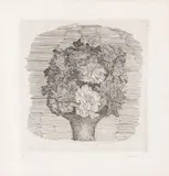 Giorgio Morandi, Zinnie in un vaso, 1932, etching on zinco