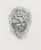 Giorgio Morandi, Fiori in un cornetto inscritto in un ovoide, 1929, etching on rame
