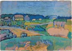Colline in Bretagna by Gino Rossi, oil on cardboard, offered Nov 2024